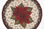 Rustic Holiday Hot Pad – Poinsettia Print on Eco-Friendly Mat