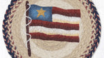 Rustic Americana Star Flag Printed Braided Jute Hot Pad