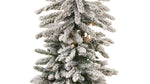 Compact Indoor Christmas Tree 3' Tall Pre-Lit PVC Metal
