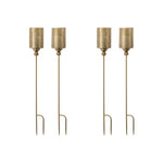 Gold punched metal garden stake