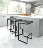 Zuo Modern Element Barstool In Gray With Built In Footrest