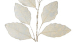 Silver magnolia decorative stem with twig accents