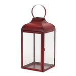 Red Metal Lantern Decor – Iron Construction – 16 inch – Set of 3 – Melrose