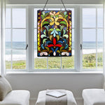 Tiffany Style Hanging Window Panel – 18x24 Decorative Glass Piece