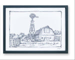 Barn Print Wall Display Set 12 Inch Neutral Farm Theme Artwork for Indoor Spaces By Melrose