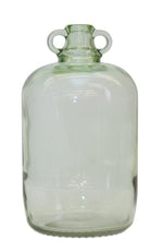 Classic Sage Green Glass Jug Vase Pair 12.25 Inch Height By Melrose