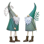 Metal Gnome Decor Set 27.25 Inch Height for Yard Display By Melrose