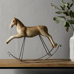 White Brown Rustic Rocking Horse – 19.25