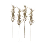 Faux Flocked Pampas Grass Spray Set of 4 31 Inch for Bedroom Styling By Melrose