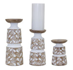 Leaf Accent Candle Holder Trio – 10.25