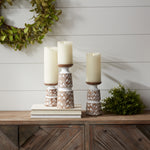 Rustic Polyresin Candle Holder Set – 10.25