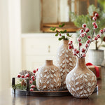 Decorative Leaf Print Vases for Indoor Display