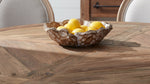 Brown White Carved Bowl 3 Inch for Seasonal Table Settings By Melrose