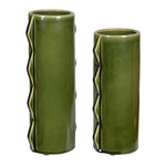 Meander Outdoor Vases Bold Green Finish