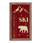 Holiday Ski Lodge Wall Art Set of 3 20.75 Inch for Home Styling By Melrose