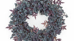 Mini Berry Leaf Wreath – 20 Inch Faux Botanical Decoration – By Melrose