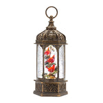 LED Cardinal Snow Globe USB or Battery 13 in Height For Holiday Decorating By Melrose