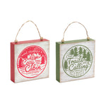 Christmas Cabin and Trails Ornaments