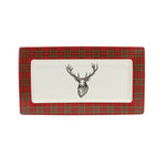 Winter Plaid Deer Platter (Set of 2)