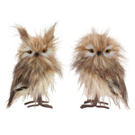 Furry Winter Owl Foam Decoration (Set of 4)