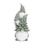 Melrose Stone Holiday Gnome Stack with Pine Tree Hat 23.25