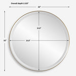 Indoor LED Brass Frame Mirror – 42