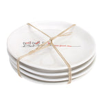 Melrose Stoneware Three French Hens Holiday Plate (Set of 2)