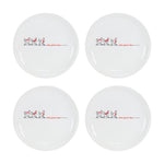 Stoneware Three French Hens Holiday Plate (Set of 2)