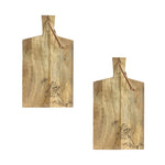Etched Floral and Bee Mango Wood Cutting Board Set