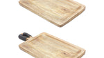Set of Two Mango Wood Trays – Cutting Board Look – 1