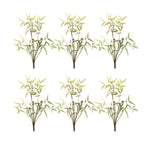 Green Mini Fern Plant Bush Set of 6 19.2 inch Height Plastic Stems for Home Styling By Melrose