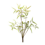 Lightweight Mini Fern Bush Set of 6 19.2 inch Height Plastic Greenery for Living Spaces By Melrose