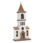 Lighted Wooden Church Décor – Rustic Indoor Display Piece
