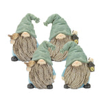 Garden Gnome Figurine Set – Stone Look with Bird & Lantern