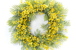 Lush Fern Door Wreath – Mimosa Berry Accent Decor