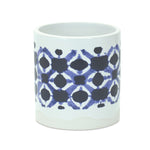 White and Blue Ceramic Pot Pair 6 Inch Decorative Planter Pots for Indoor Use By Melrose
