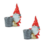 Melrose Raincoat Garden Gnome Statue with Bucket Planter 24.75