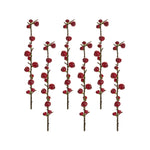 Red Berry Floral Spray Set Of 6 With 33.25 Inch Height For Interior Styling By Melrose