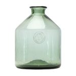 Glass Vase for Florals 9 Inch Height in Sage Tone By Melrose