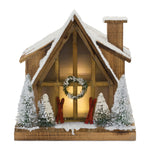 Melrose Vintage Ski Lodge Lighted Display 14.5