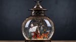 Lighted Snow Globe Covered Bridge Sleigh Scene 11.5 in Height Plastic By Melrose