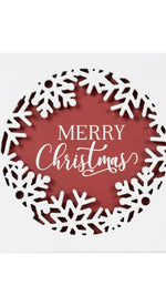 Holiday wall decor red white sign