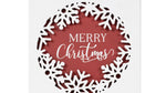 Red and white Christmas wall sign
