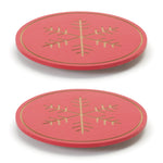 Wooden Snowflake Lazy Susan Tray (Set of 2)