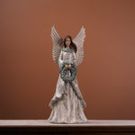 Christmas Angel with Wreath Figurine – 18.5