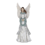 Melrose Winter Angel Figurine with Wreath 18.5