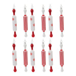 Christmas Rolling Pin Hanging Ornaments – Glass Set of 12