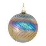 Christmas Iridescent Glass Swirl Ornament Set