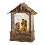 LED Snow Globe Nativity Holy Family 8.25 in Height Plastic Holiday Decor By Melrose