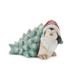 Holiday Penguin with Pine Tree Figurine (Set of 2)